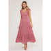 Smocked Ruffle Sleeve Midi Dress - LECCE