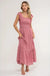 Smocked Ruffle Sleeve Midi Dress - LECCE