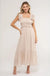 Smocked Ruffle Sleeve Midi Dress - LECCE