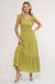 Smocked Ruffle Sleeve Midi Dress - LECCE