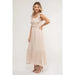 Smocked Ruffle Sleeve Midi Dress - LECCE