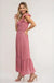Smocked Ruffle Sleeve Midi Dress - LECCE