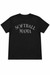 Softball Mama embroidered black tee on white background