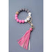 Softest Rubbery Bead Tassel Bracelet Key Holder - LECCE