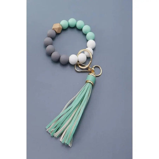 Softest Rubbery Bead Tassel Bracelet Key Holder - LECCE