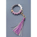 Softest Rubbery Bead Tassel Bracelet Key Holder - LECCE