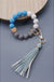 Softest Rubbery Bead Tassel Bracelet Key Holder - LECCE