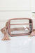 Solid Color Outlined Clear Crossbody Bag - LECCE