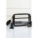 Solid Color Outlined Clear Crossbody Bag - LECCE