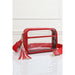 Solid Color Outlined Clear Crossbody Bag - LECCE