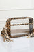 Solid Color Outlined Clear Crossbody Bag - LECCE