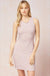 Solid Ribbed Round Neck Mini Dress - LECCE