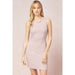 Solid Ribbed Round Neck Mini Dress - LECCE