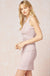 Solid Ribbed Round Neck Mini Dress - LECCE