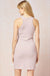 Solid Ribbed Round Neck Mini Dress - LECCE