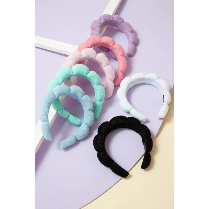 Spa Sponge Terry Towel Scalloped Headband - LECCE