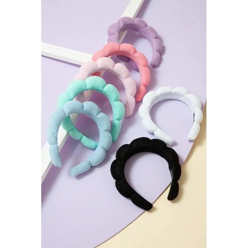Spa Sponge Terry Towel Scalloped Headband - LECCE