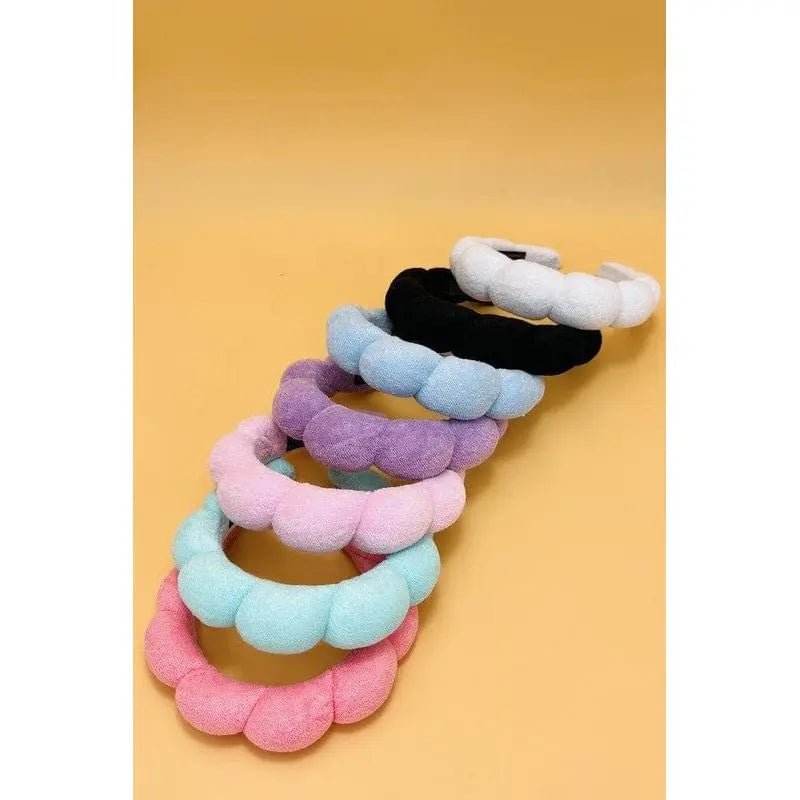Spa Sponge Terry Towel Scalloped Headband - LECCE