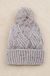 Speckled Pom Pom Beanie in grey on cream stone - LECCE catalog
