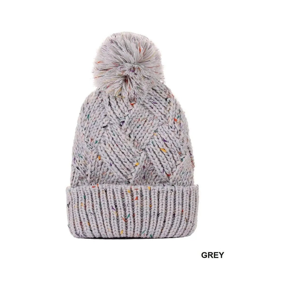 Speckled Pom Pom Beanie - LECCE