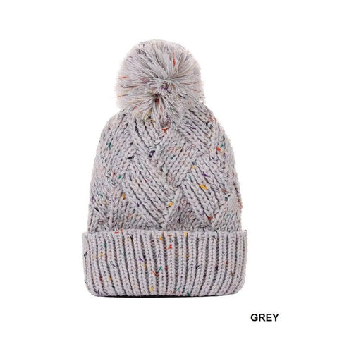 Speckled Pom Pom Beanie - LECCE