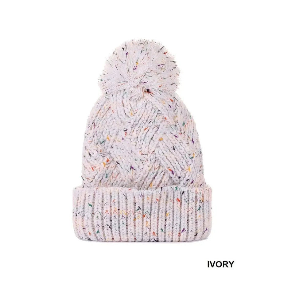 Speckled Pom Pom Beanie - LECCE