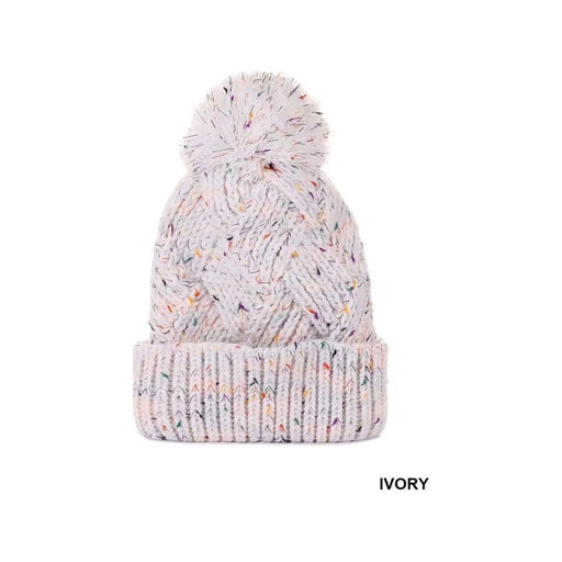 Speckled Pom Pom Beanie - LECCE