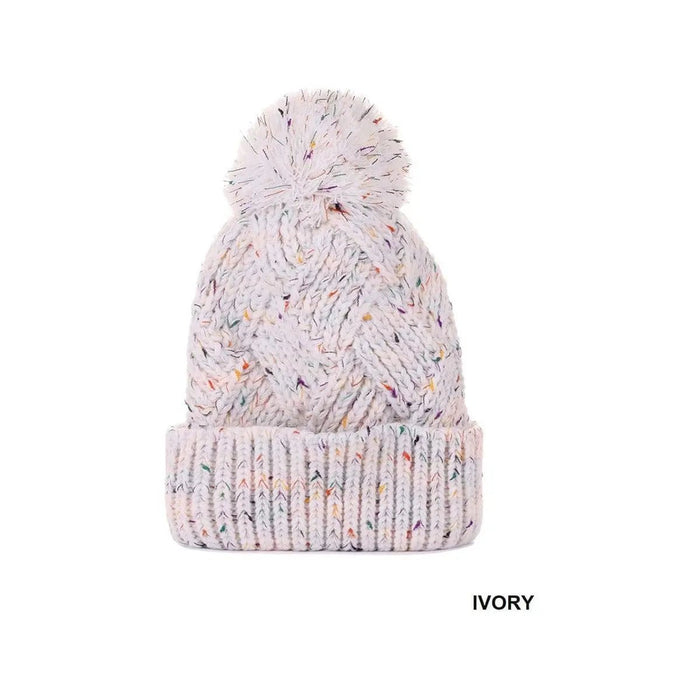 Speckled Pom Pom Beanie - LECCE