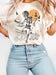SPOOKY SKELETON FOOTBALL GRAPHIC T - SHIRT - LECCE