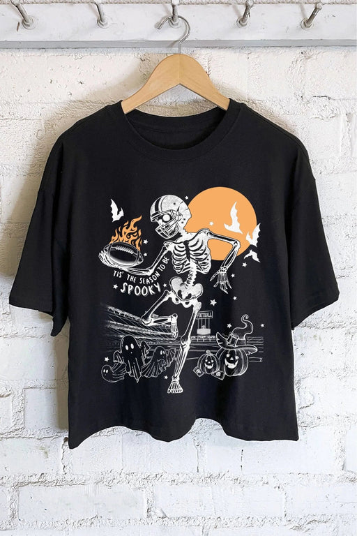Spooky Skeleton Football Long Crop Top - LECCE