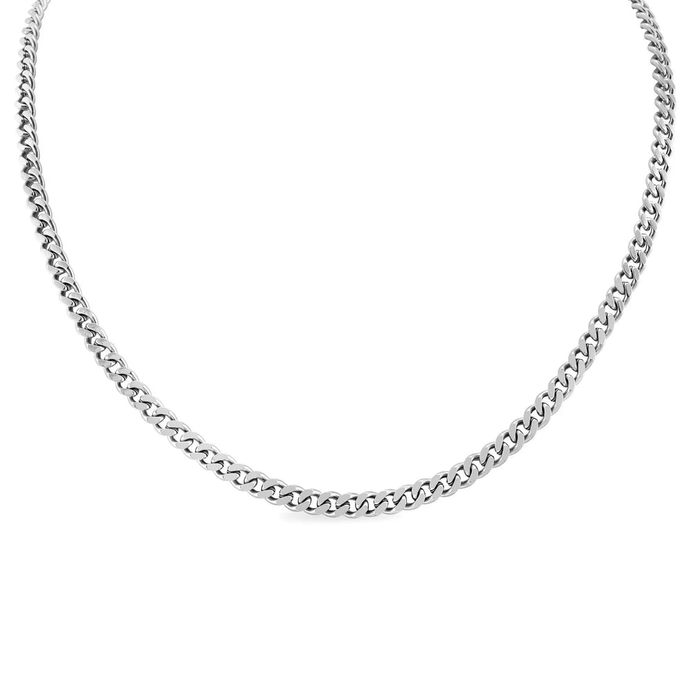 Stainless Steel Curb Chain Necklace - LECCE