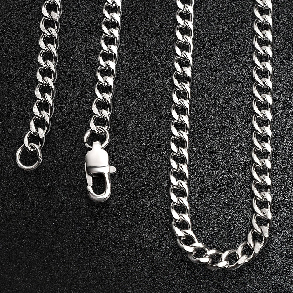 Stainless Steel Curb Chain Necklace - LECCE