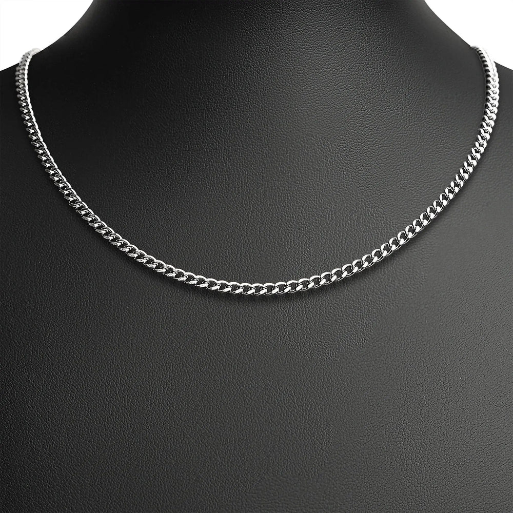 Stainless Steel Curb Chain Necklace - LECCE