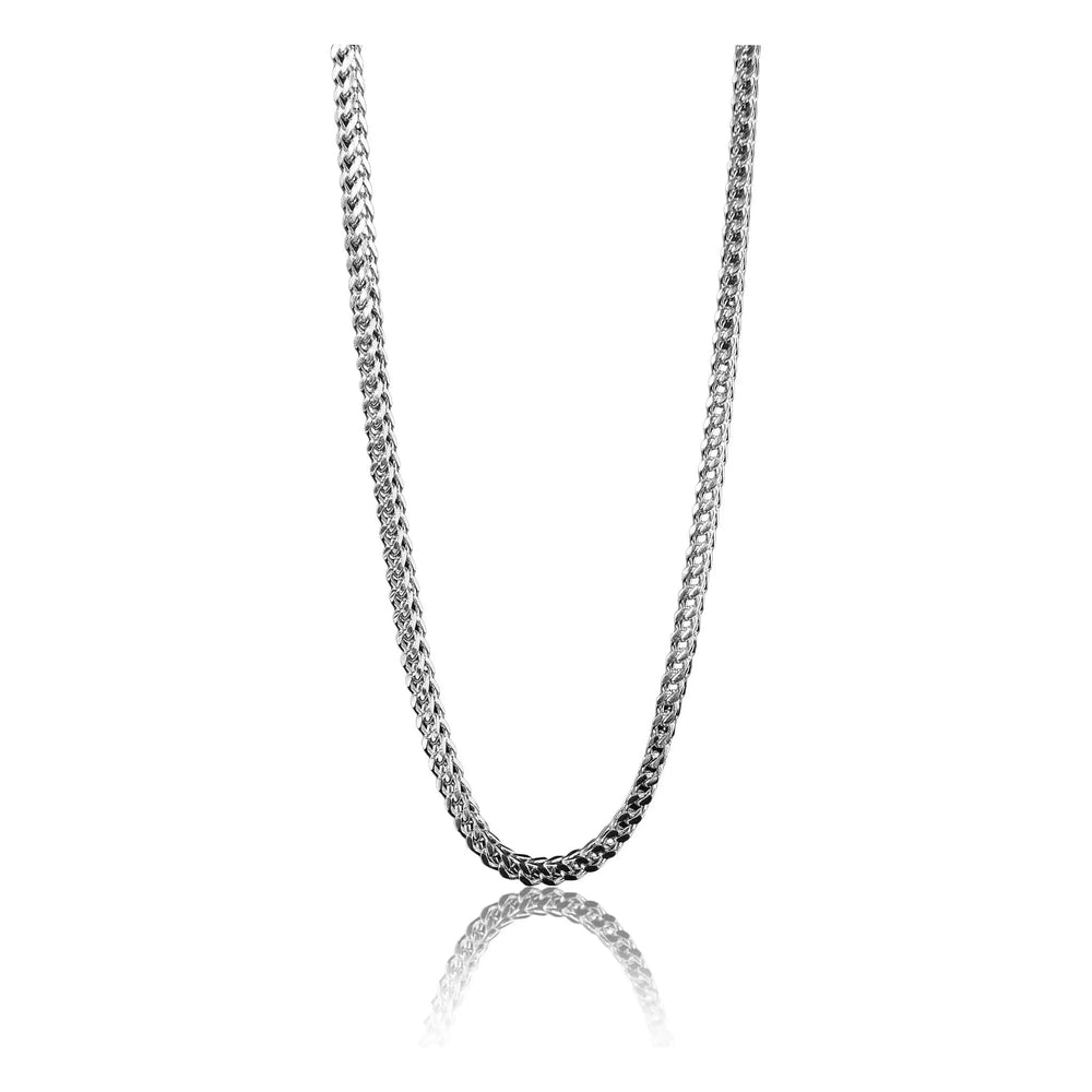 Stainless Steel Franco Wheat Chain Necklace 4mm - LECCE