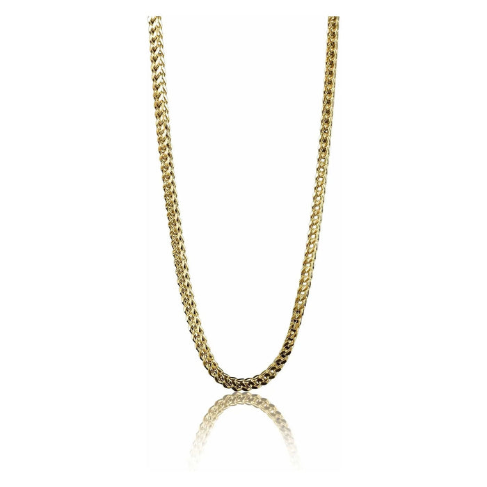 Stainless Steel Franco Wheat Chain Necklace 6mm - LECCE