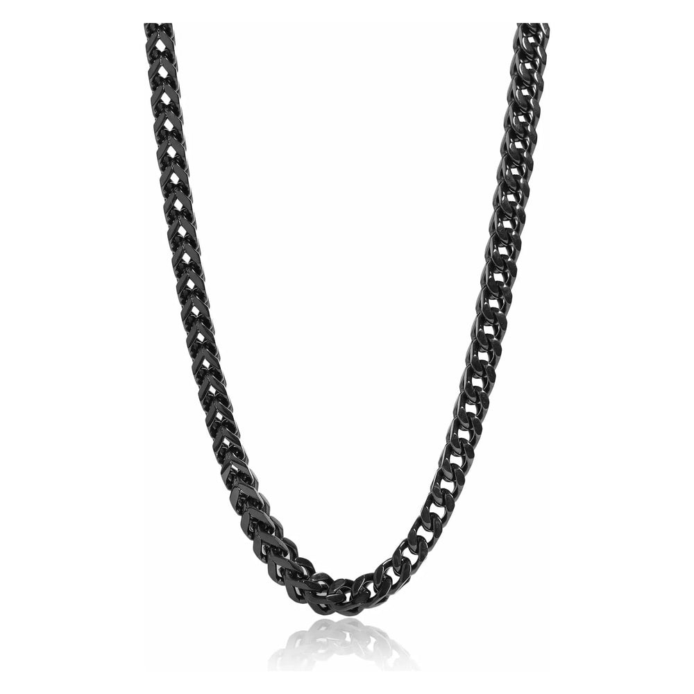 Stainless Steel Franco Wheat Chain Necklace 8mm - LECCE