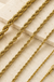 Stainless Steel Rope Chain Necklace 5mm on cream stone background