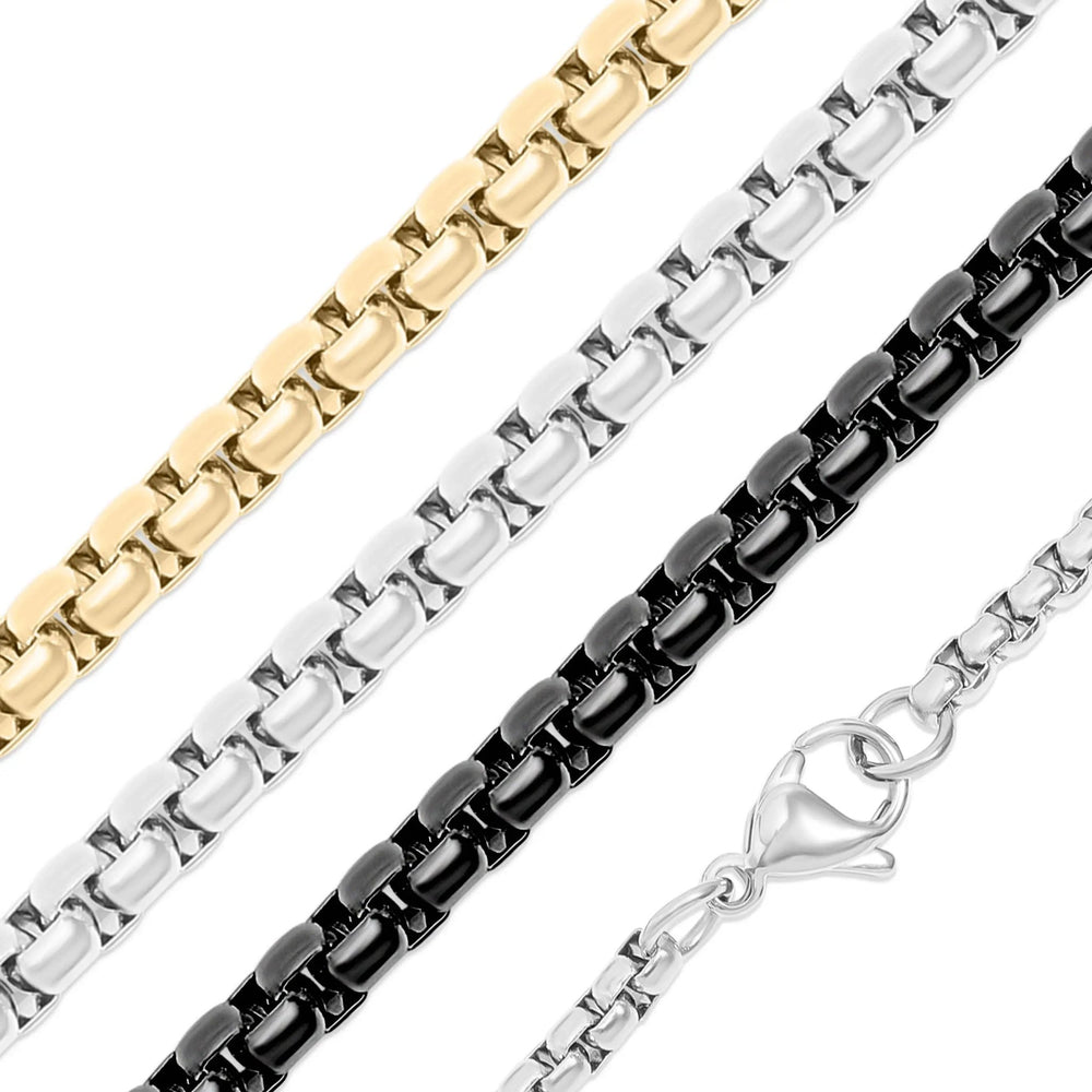 Stainless Steel Rounded Box Chain - LECCE