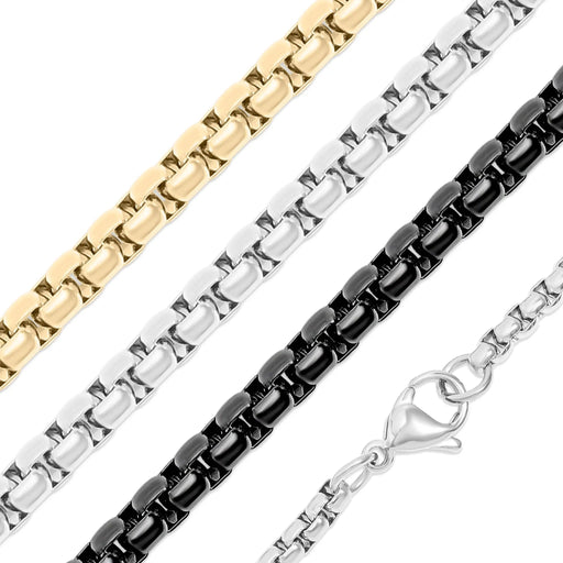 Stainless Steel Rounded Box Chain - LECCE