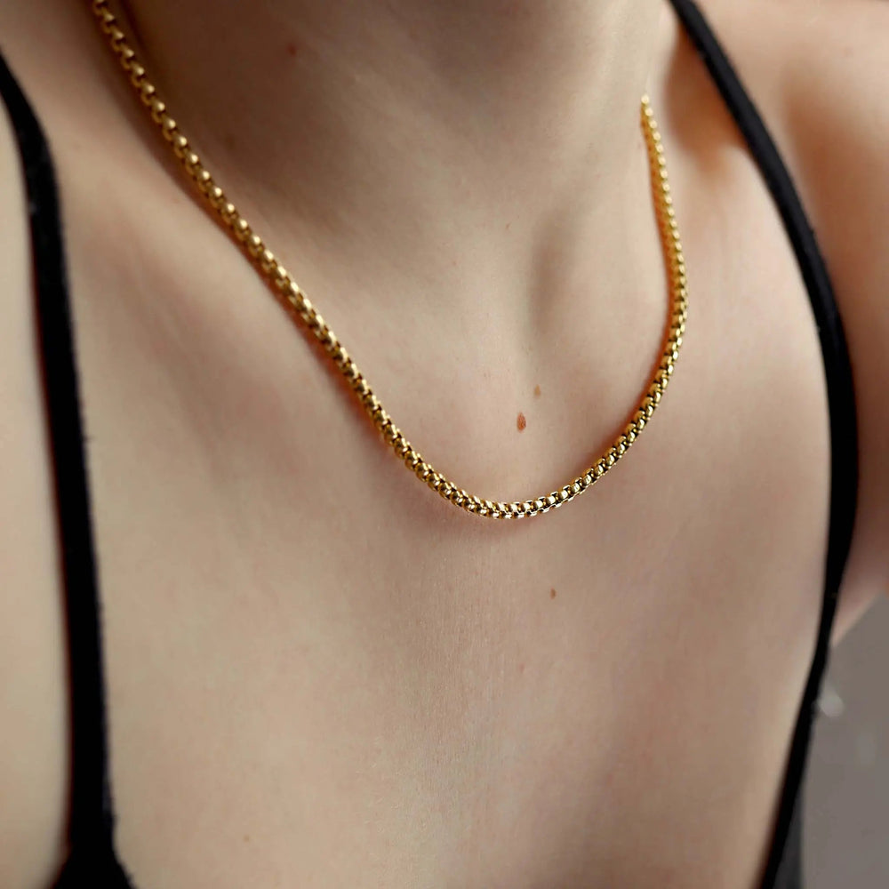 Stainless Steel Rounded Box Chain - LECCE