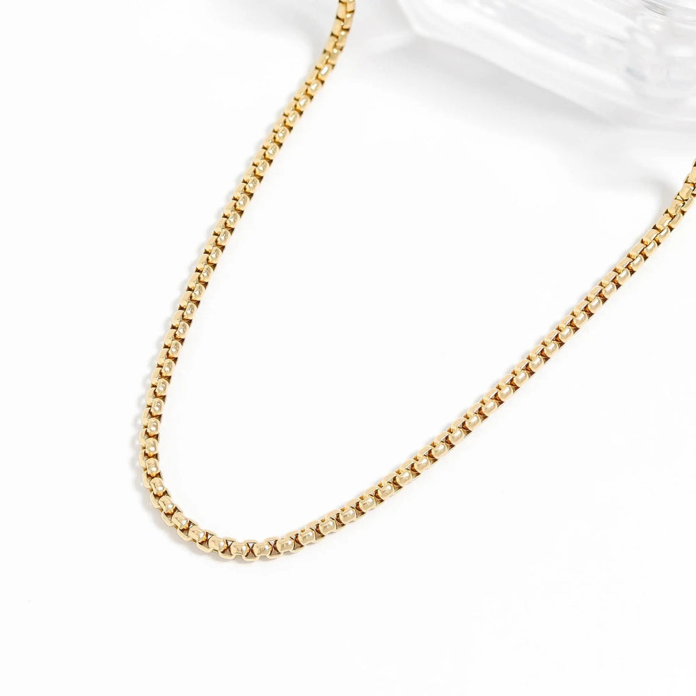 Stainless Steel Rounded Box Chain - LECCE