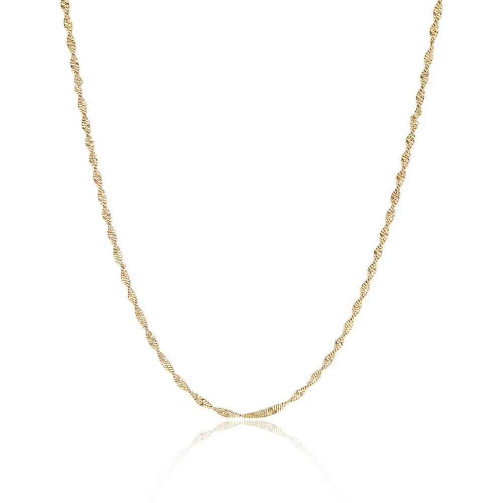 Stainless Steel Singapore Dainty Chain Necklace - LECCE