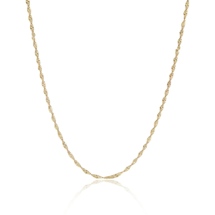 Stainless Steel Singapore Dainty Chain Necklace - LECCE