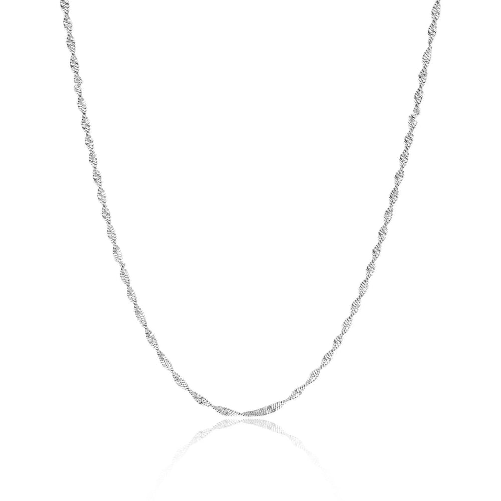 Stainless Steel Singapore Dainty Chain Necklace - LECCE