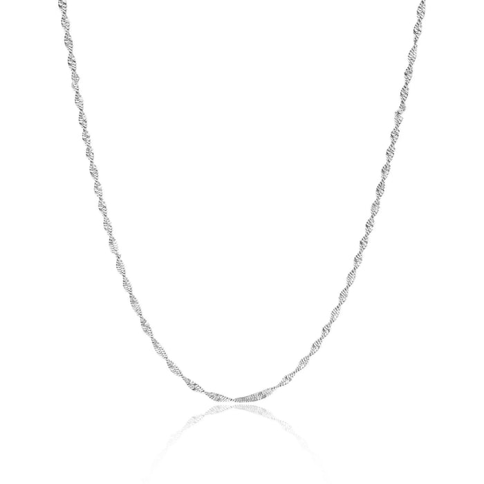 Stainless Steel Singapore Dainty Chain Necklace - LECCE