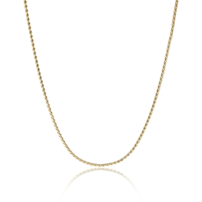 Stainless Steel Twisted Round Link Chain Necklace - LECCE