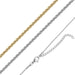 Stainless Steel Twisted Round Link Chain Necklace - LECCE