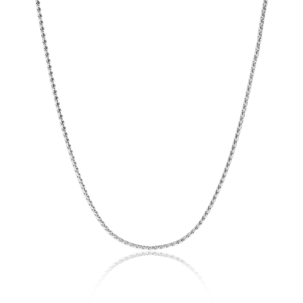 Stainless Steel Twisted Round Link Chain Necklace - LECCE