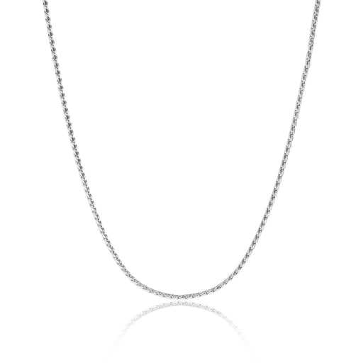 Stainless Steel Twisted Round Link Chain Necklace - LECCE