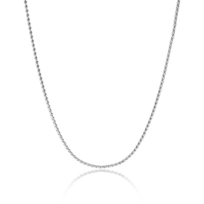 Stainless Steel Twisted Round Link Chain Necklace - LECCE